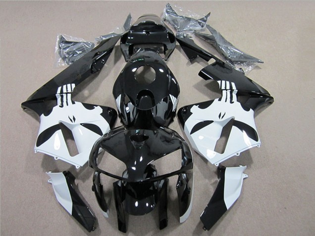 Discount 2005-2006 Glossy Black White Honda CBR600RR Motorcycle Fairing Canada