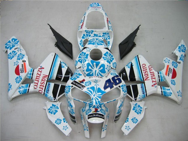 Discount 2005-2006 White Blue Red Nastro Azzurro 46 Honda CBR600RR Motorcycle Fairings Canada