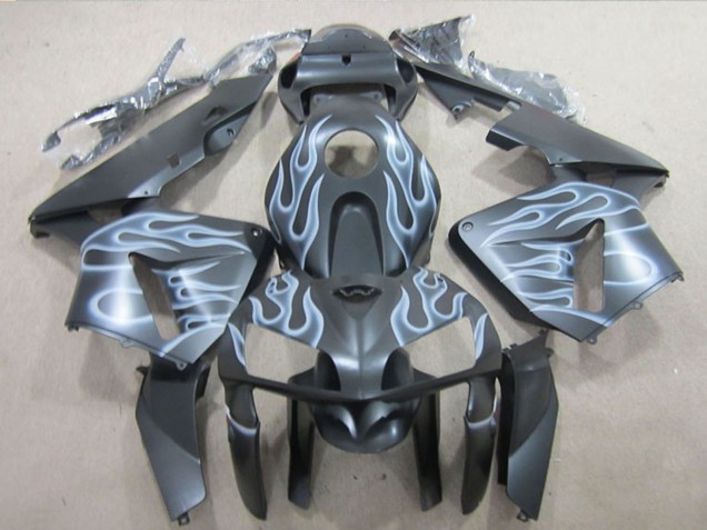 Discount 2005-2006 Matte Black Silver Flame Honda CBR600RR Motorcycle Fairings Canada