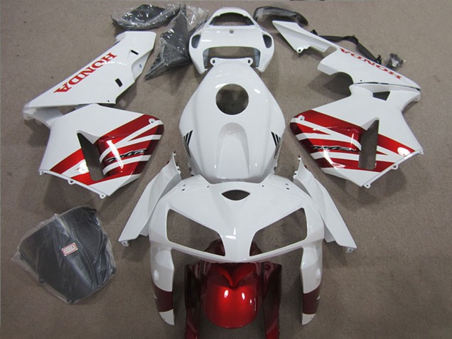 Discount 2005-2006 White Red Honda CBR600RR Motorcycle Fairing Canada