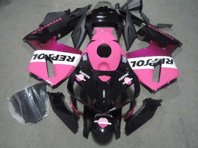 Discount 2005-2006 Glossy Black Pink Repsol Honda CBR600RR Motorcycle Fairings Canada