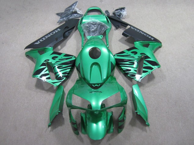 Discount 2007-2008 Green Glossy Black Flame Honda CBR600RR Motorcycle Fairings Canada