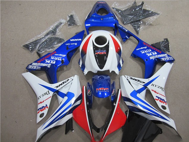Discount 2007-2008 White Red Blue HRC Honda CBR600RR Bike Fairings Canada