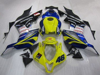 Discount 2007-2008 Yellow Blue White Glossy Black Nastro Azzurro Honda CBR600RR Motorcycle Fairing Canada