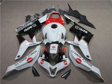 Discount 2007-2008 White Red Glossy Black Konica Minolta MAPEI Honda CBR600RR Motorcycle Fairings Canada