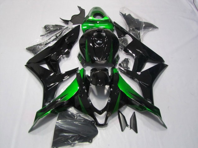 Discount 2007-2008 Green Glossy Black Honda CBR600RR Motorcycle Fairings Kits Canada