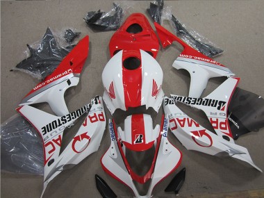 Discount 2007-2008 White Red Pramac Bridgestone Honda CBR600RR Motorcycle Fairings Canada