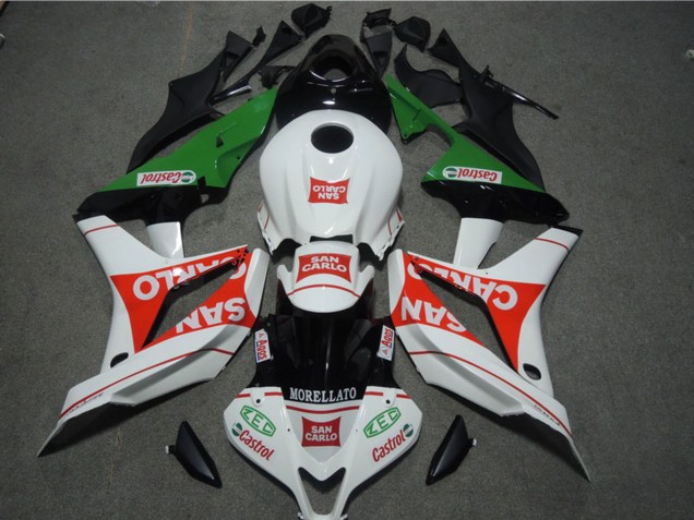 Discount 2007-2008 White Red Green San Carlo Honda CBR600RR Motorcycle Fairings Canada