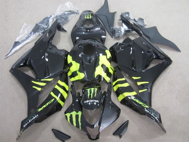 Discount 2009-2012 Glossy Black Yellow Monster Honda CBR600RR Motorcycle Fairings Canada