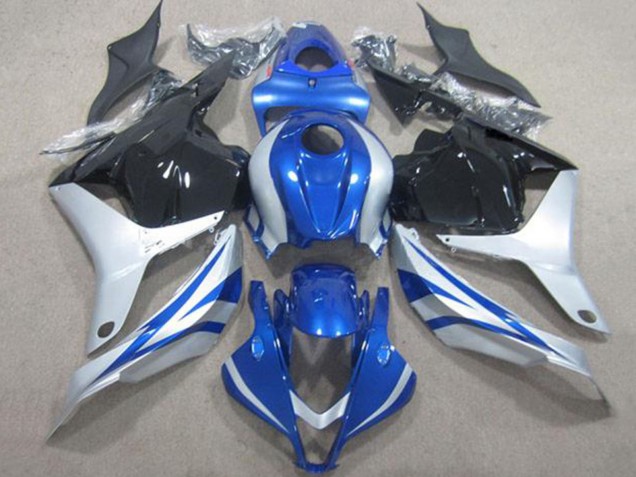 Discount 2009-2012 Silver Blue Glossy Black Stripe Honda CBR600RR Motorcycle Fairings Canada