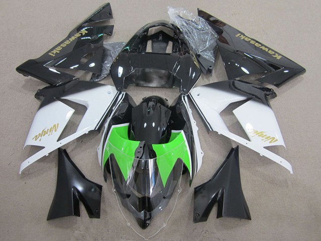 Discount 2004-2005 Black White Gold Ninja Kawasaki ZX10R Motorcycle Fairings Canada