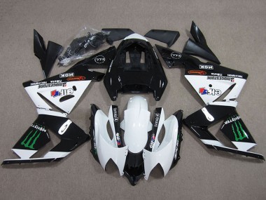 Discount 2004-2005 Black White Monster Kawasaki ZX10R Motorcycle Fairings Canada