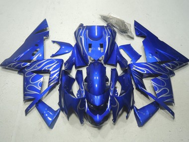 Discount 2004-2005 Blue White Flame Kawasaki ZX10R Motorcycle Fairings Canada