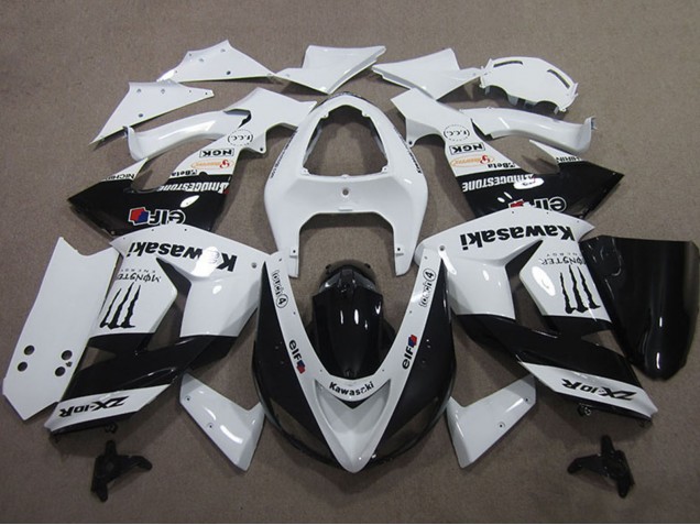 Discount 2006-2007 White Glossy Black Elf Touch4 Monster Energy Kawasaki ZX10R Motorcycle Fairings Canada