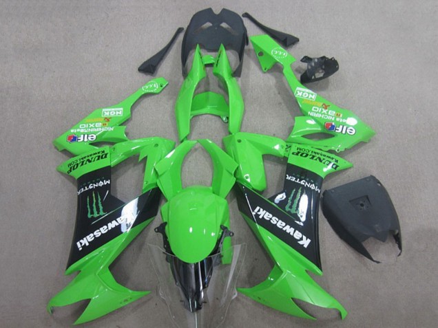 Discount 2008-2010 Green Black Monster Energy Elf Dunlop Kawasaki ZX10R Motorcycle Fairings Canada