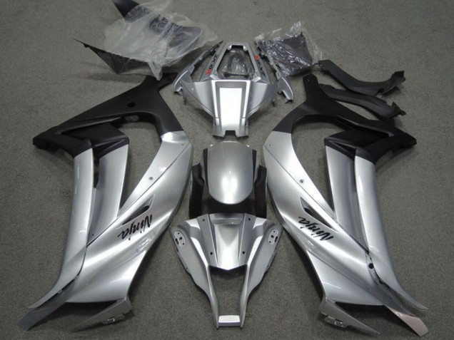 Discount 2011-2015 Silver Matte Black Kawasaki ZX10R Motorcycle Fairings Canada