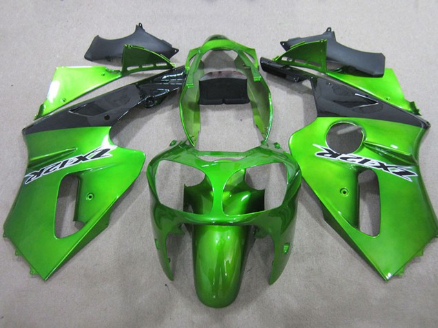 Discount 2000-2001 Green Matte Black Kawasaki ZX12R Motorcycle Fairings Canada