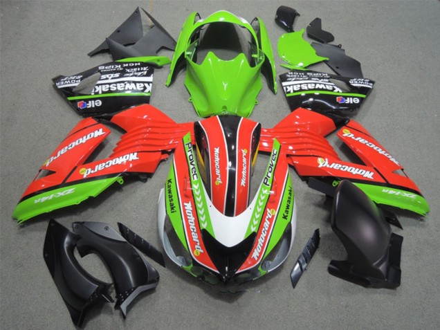 Discount 2006-2011 Green Red White Black Elf Motocard Kawasaki ZX14R ZZR1400 Motorcycle Fairings Canada