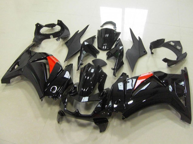 Discount 2008-2012 Glossy Black Red Kawasaki ZX250R Motorcycle Fairings Canada