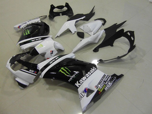 Discount 2008-2012 White Glossy Black GREEN Elf Monster Kawasaki ZX250R Motorcycle Fairings Canada