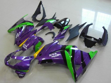 Discount 2008-2012 Purple Green Yellow Black EVA Racing Kawasaki ZX250R Motorcycle Fairings Canada