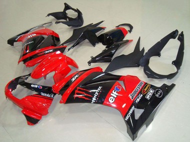 Discount 2008-2012 Red Glossy Black Elf Touch4 Monster Kawasaki ZX250R Motorcycle Fairings Canada