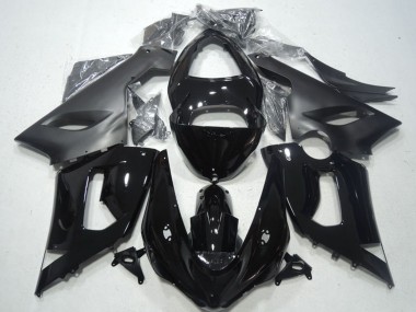 Discount 2005-2006 Glossy Black Matte Black Kawasaki ZX6R Motorcycle Fairings Canada