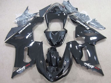 Discount 2005-2006 Glossy Black Kawasaki ZX6R Motorcycle Fairing Canada