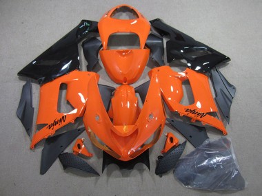 Discount 2005-2006 Orange Black Kawasaki ZX6R Motorcycle Fairing Kits Canada
