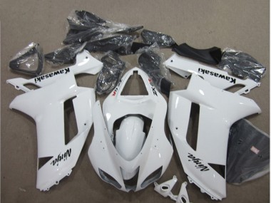 Discount 2007-2008 White Kawasaki ZX6R Motorcycle Fairings Canada