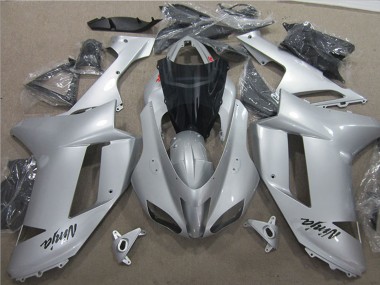 Discount 2007-2008 Silver Kawasaki ZX6R Motorcycle Fairings Canada