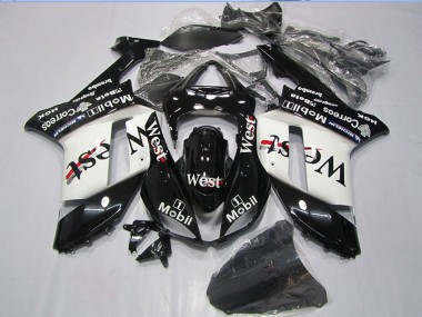 Discount 2007-2008 Black West Mobil Kawasaki ZX6R Motorcycle Fairings Canada