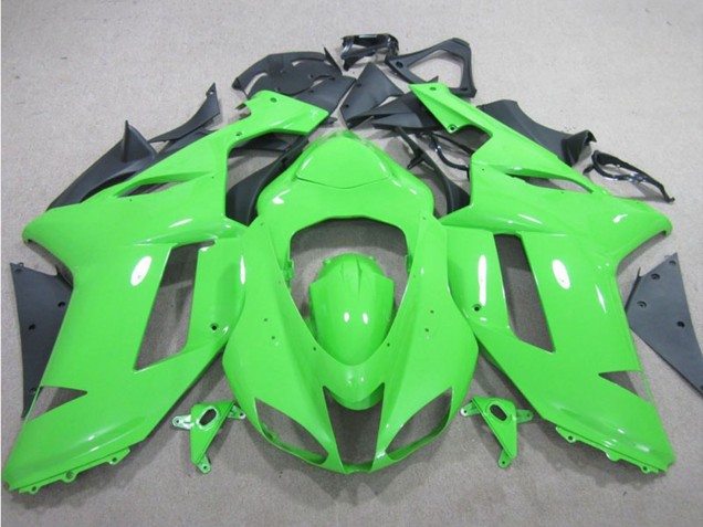 Discount 2007-2008 Green Kawasaki ZX6R Motorcycle Fairings Canada
