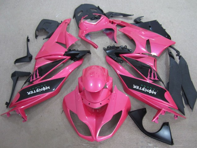 Discount 2009-2012 Pink Black Monster Kawasaki ZX6R Motorcycle Fairings Canada