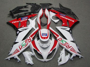 Discount 2009-2012 White Red Black Rapid Kawasaki ZX6R Motorcycle Fairings Canada