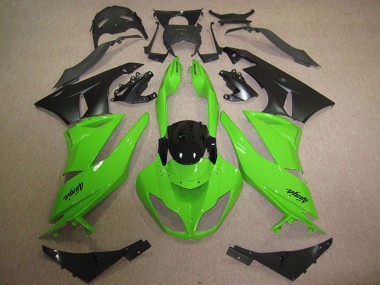 Discount 2009-2012 Green Glossy Black Matte Black Kawasaki ZX6R Motorcycle Fairings Canada