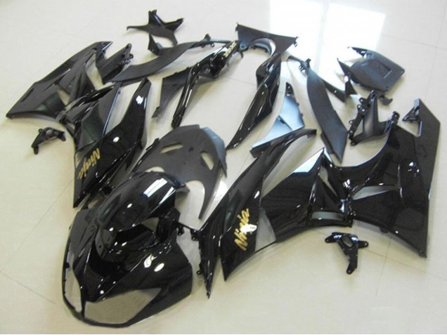 Discount 2013-2018 Glossy Black Gold Ninja Kawasaki ZX6R Motorcycle Fairings Canada