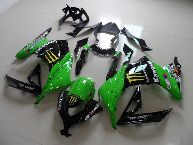 Discount 2013-2018 Green Glossy Black Yellow Elf Touch4 Monster Kawasaki ZX300R Motorcycle Fairings Canada