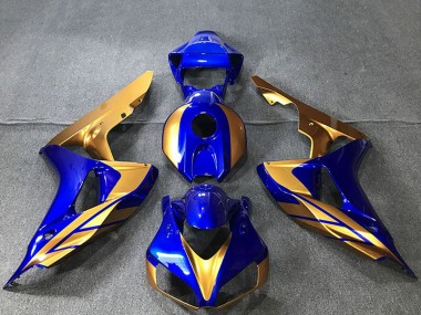 Discount 2006-2007 Gold Blue Honda CBR1000RR Motorcycle Fairings Canada