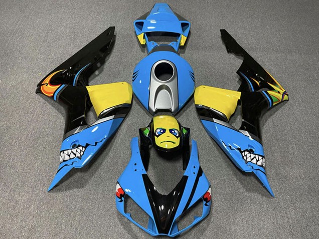 Discount 2006-2007 Light Blue Yellow Silver Glossy Black Shark Honda CBR1000RR Motorcycle Fairings Canada