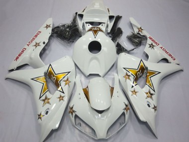 Discount 2006-2007 White Gold Star Energy Drink Honda CBR1000RR Motorcycle Fairings Canada