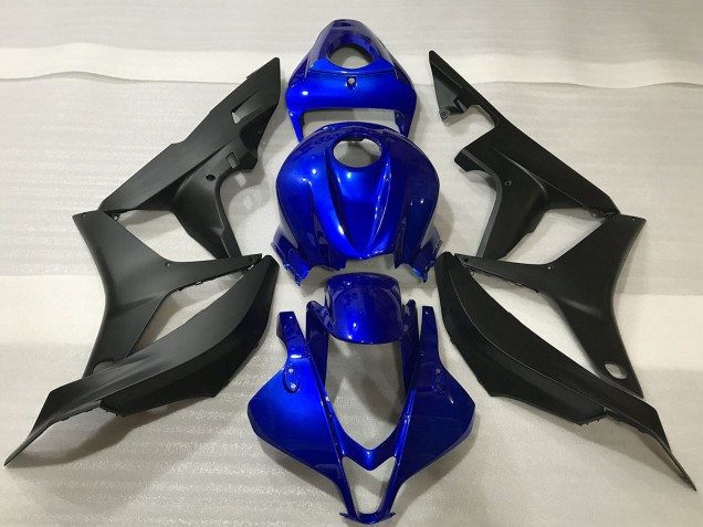 Discount 2007-2008 Blue Matte Black Honda CBR600RR Motorcycle Fairing Kits Canada