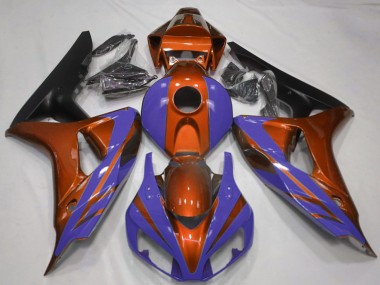 Discount 2006-2007 Orange Blue Matte Black Honda CBR1000RR Motorcycle Fairings Canada