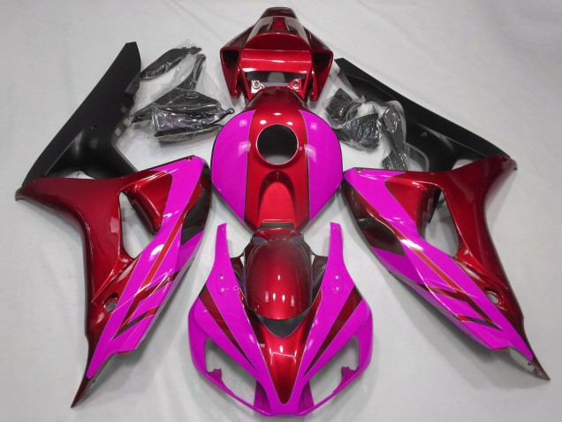 Discount 2006-2007 Red Pink Matte Black Honda CBR1000RR Motorcycle Fairings Canada