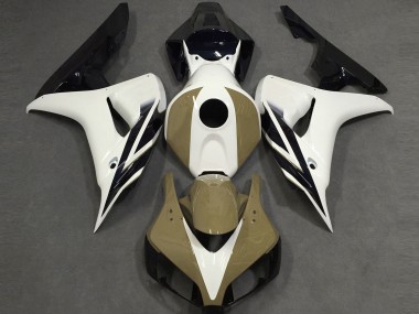 Discount 2006-2007 White Tan Glossy Black Honda CBR1000RR Motorcycle Fairings Canada