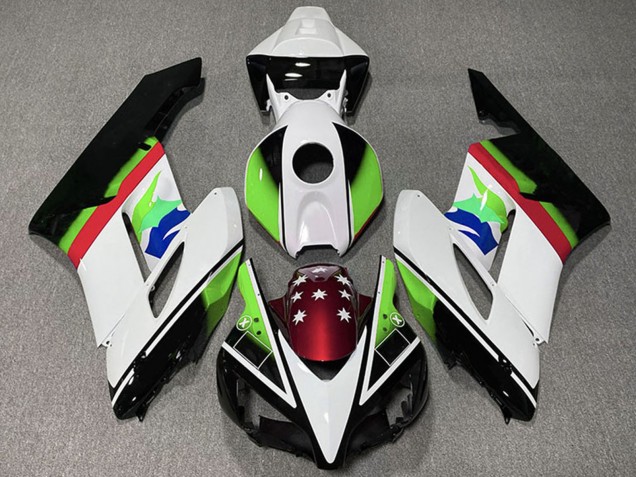 Discount 2004-2005 White Green Red Glossy Black Star Honda CBR1000RR Motorcycle Fairings Canada