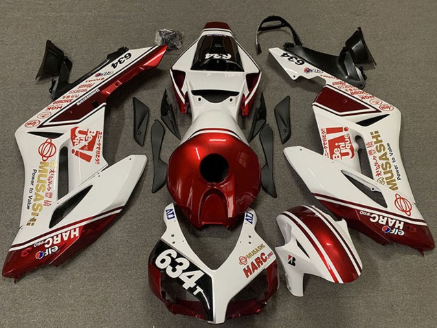 Discount 2004-2005 White Red Musashi 634 Honda CBR1000RR Motorcycle Fairings Canada