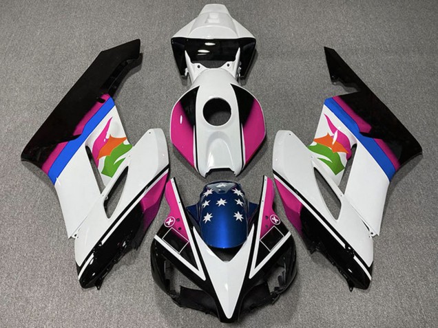 Discount 2004-2005 White Pink Blue Glossy Black Star Honda CBR1000RR Motorcycle Fairings Canada