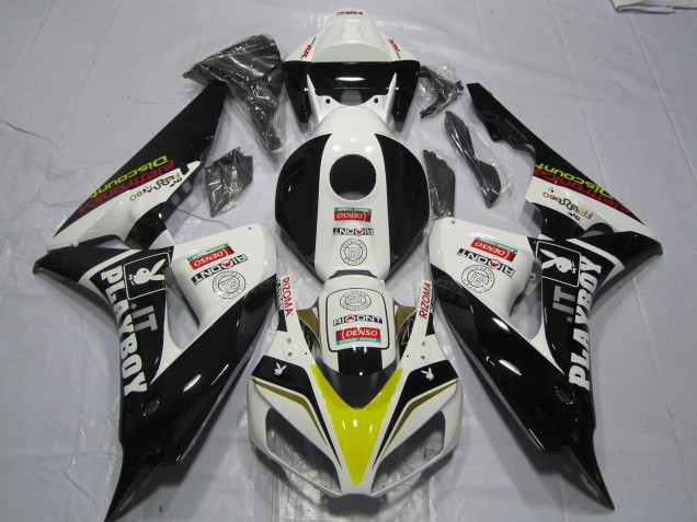Discount 2006-2007 White Yellow Red Glossy Black Denso PlayBoy Honda CBR1000RR Motorcycle Fairings Canada