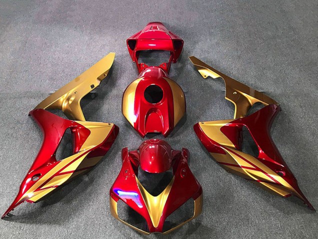Discount 2006-2007 Gold Red Honda CBR1000RR Motorcycle Fairings Canada